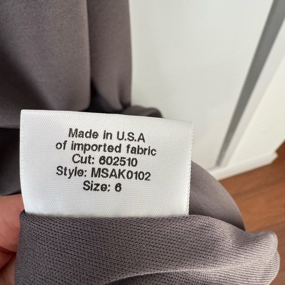 Anthropologie by BHLDN one shoulder charcoal gown, bridesmaid or black tie event - Picture 9 of 9